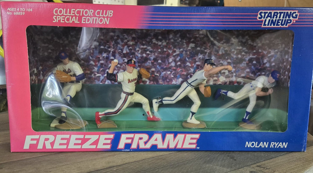 Starting LineUp  Special Edition Freeze Frame Nolan Ryan SLU 4 N 1 Plastic Case