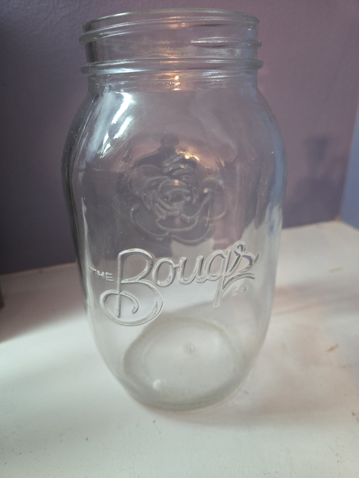 The Bougs 1/2 Gallon Extra Large Wide Mouth Floral Glass Mason Jar