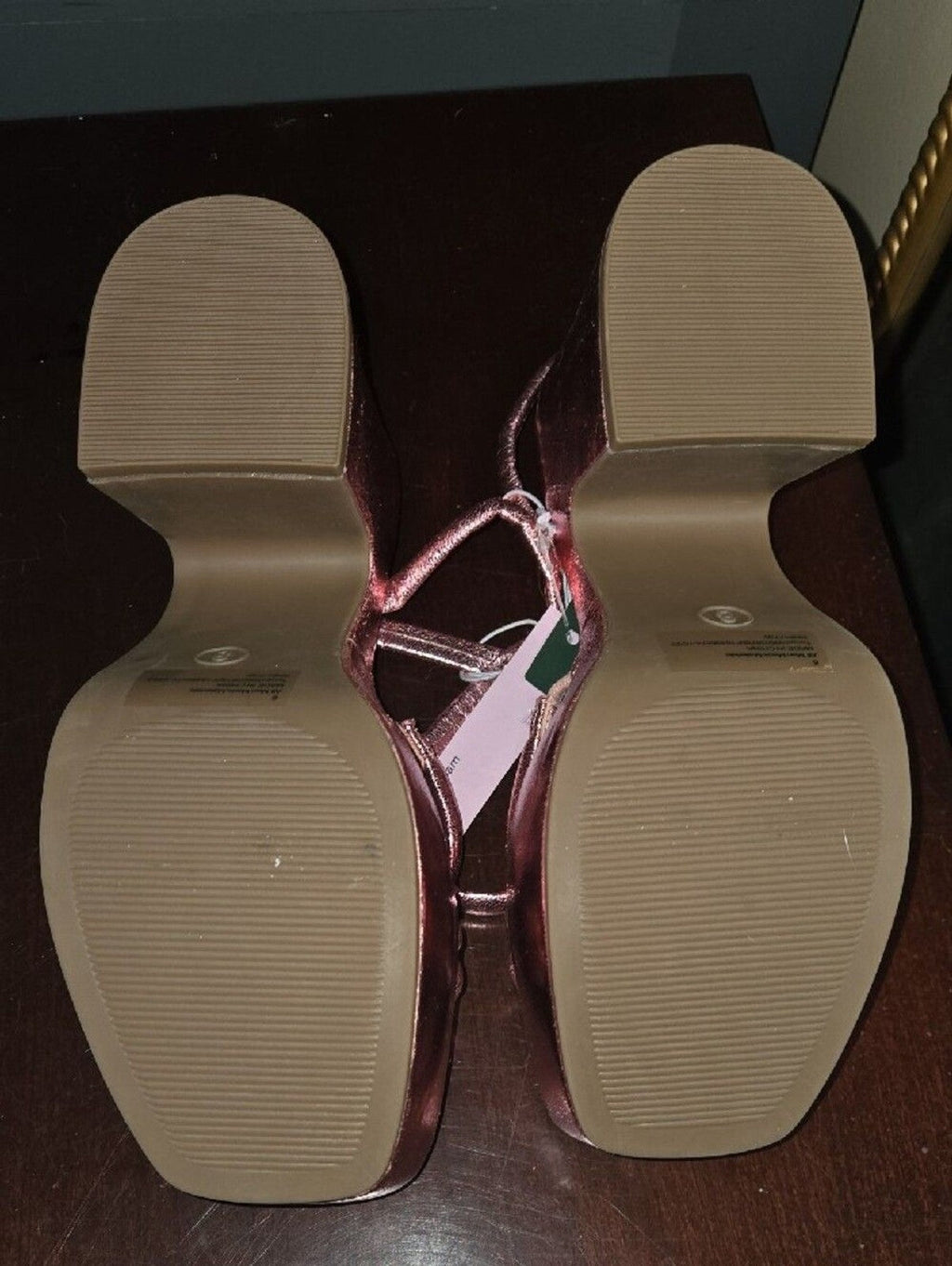wild fable Rose Metallic Strappy Block Heel Sandals