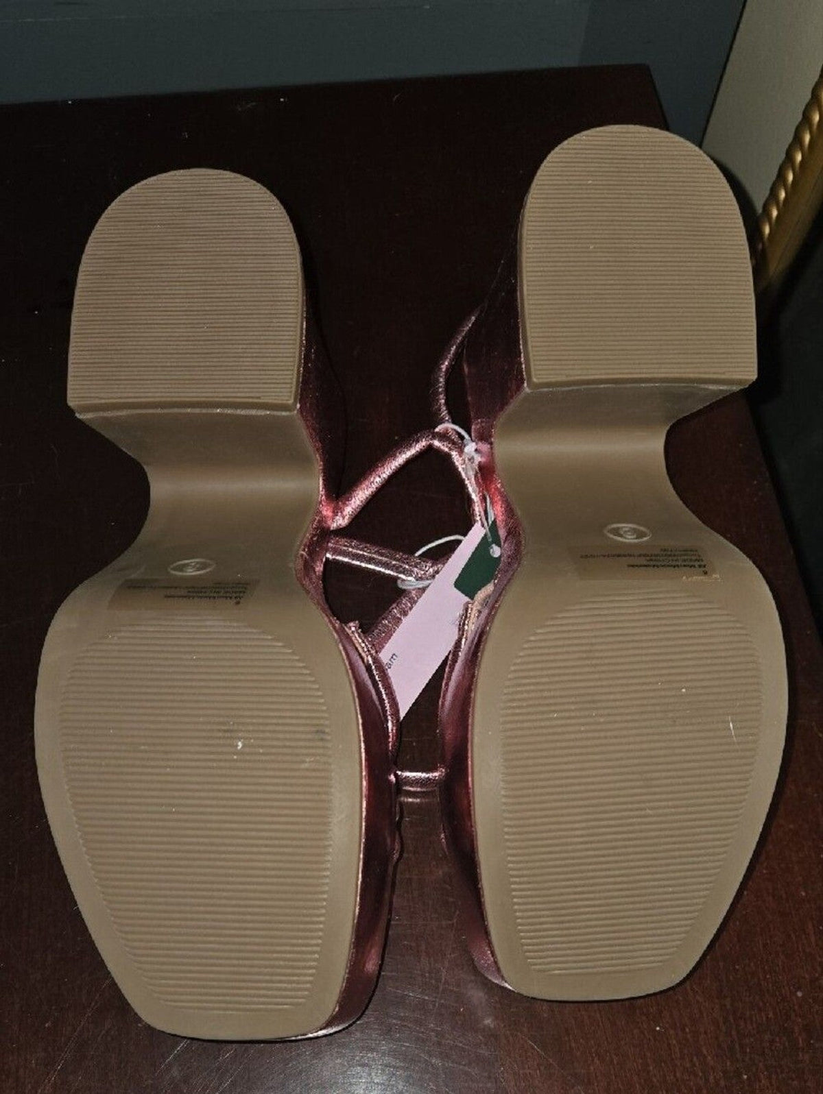 wild fable Rose Metallic Strappy Block Heel Sandals