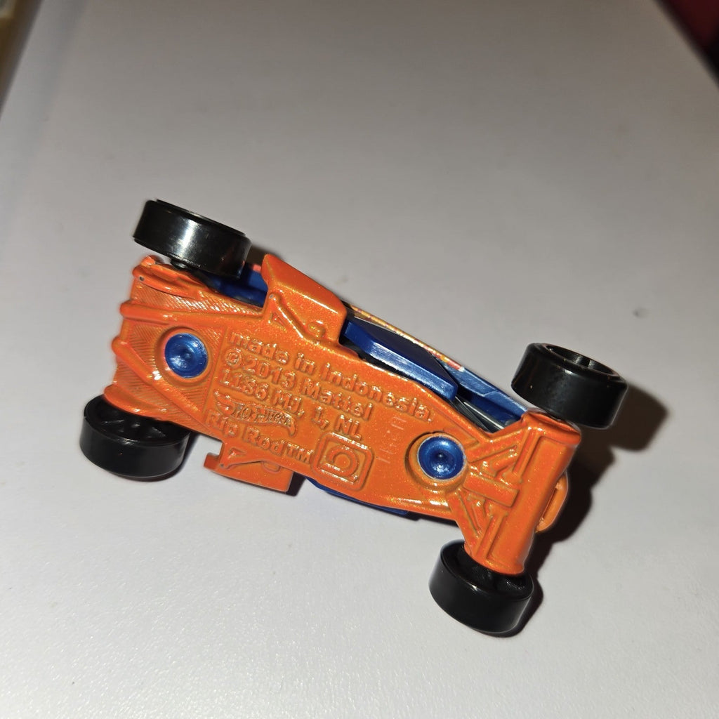 Hot Wheels 2013 Netflix Let's Series Race Rip Rod Blue 1:64 Diecast Car Loose