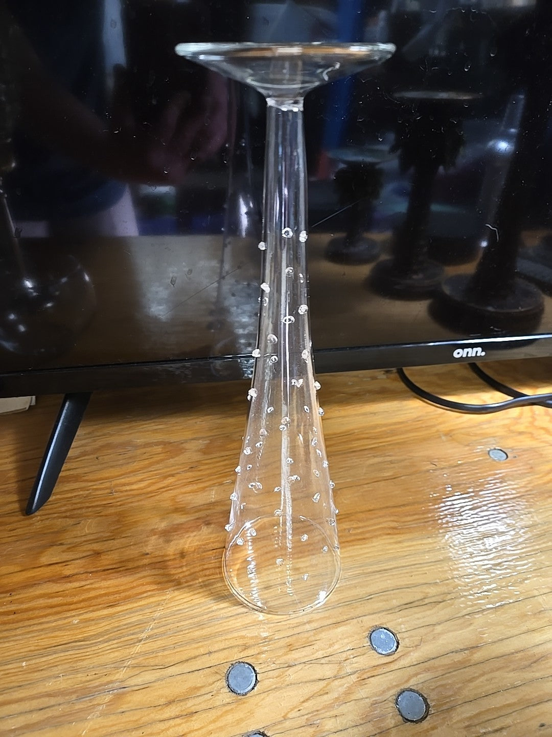 ABIGAILS LA BOEHME FLUTE GLASS - 9.75 Tall 3 Inches Wide