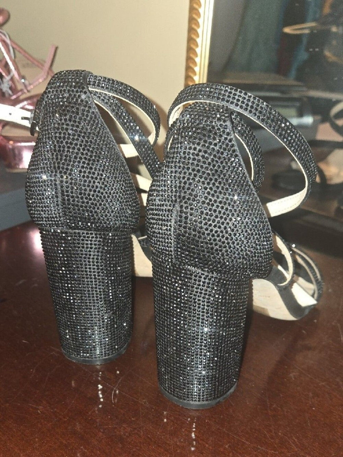ANTONIO MELANI Black Strappy High Heel Sandals