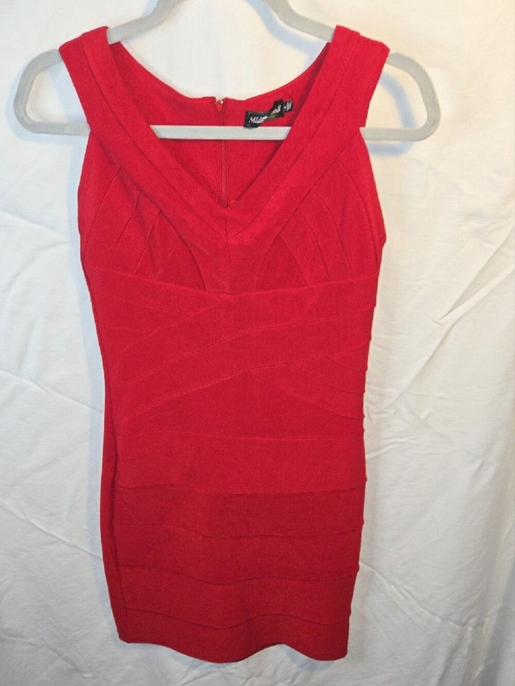 Sleeveless Red Bandage Mini Dress by Midnight Doll
