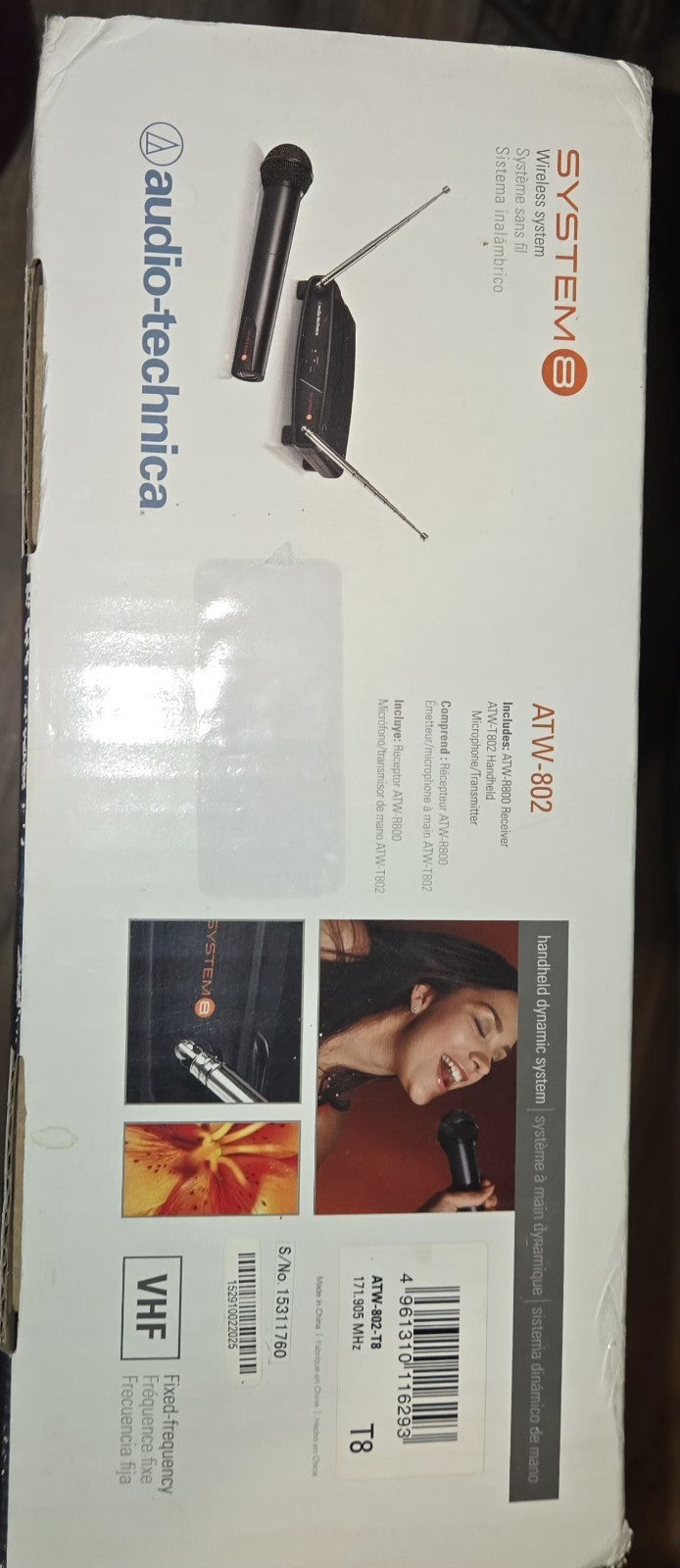 AUDIO-TECHNICA SYSTEM 8 2 PIECE WIRELESS VHF SYSTEM