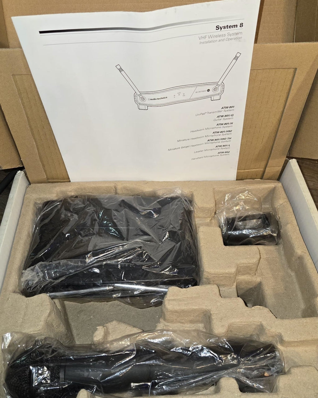 AUDIO-TECHNICA SYSTEM 8 2 PIECE WIRELESS VHF SYSTEM
