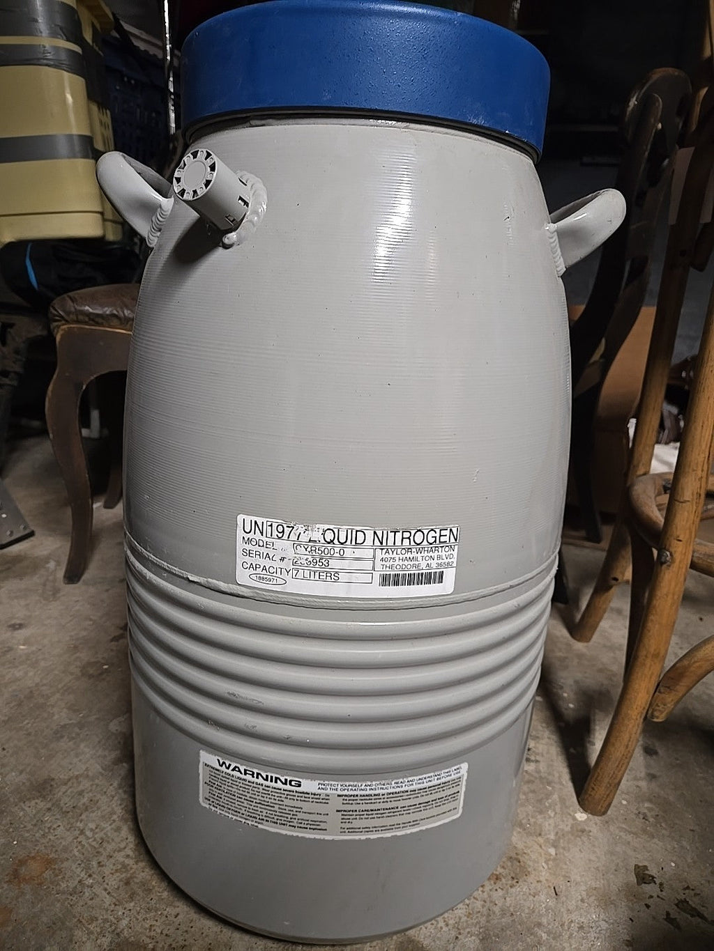 Taylor Wharton CX500 Liquid Nitrogen Dewar Lab