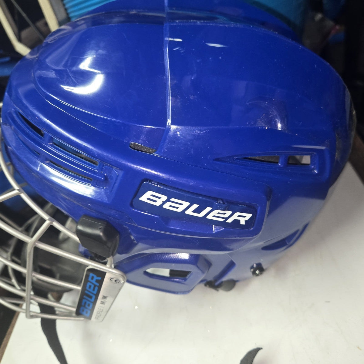 Bauer BHH2100L Large Hockey Helmet w/ Bauer True Vision FM2100 Full Face Cage