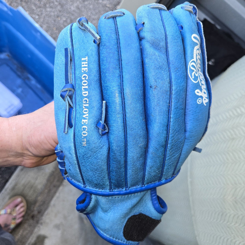 Rawlings H1150r Youth Baseball Glove Left Hand Blue 11.5” Basket Web