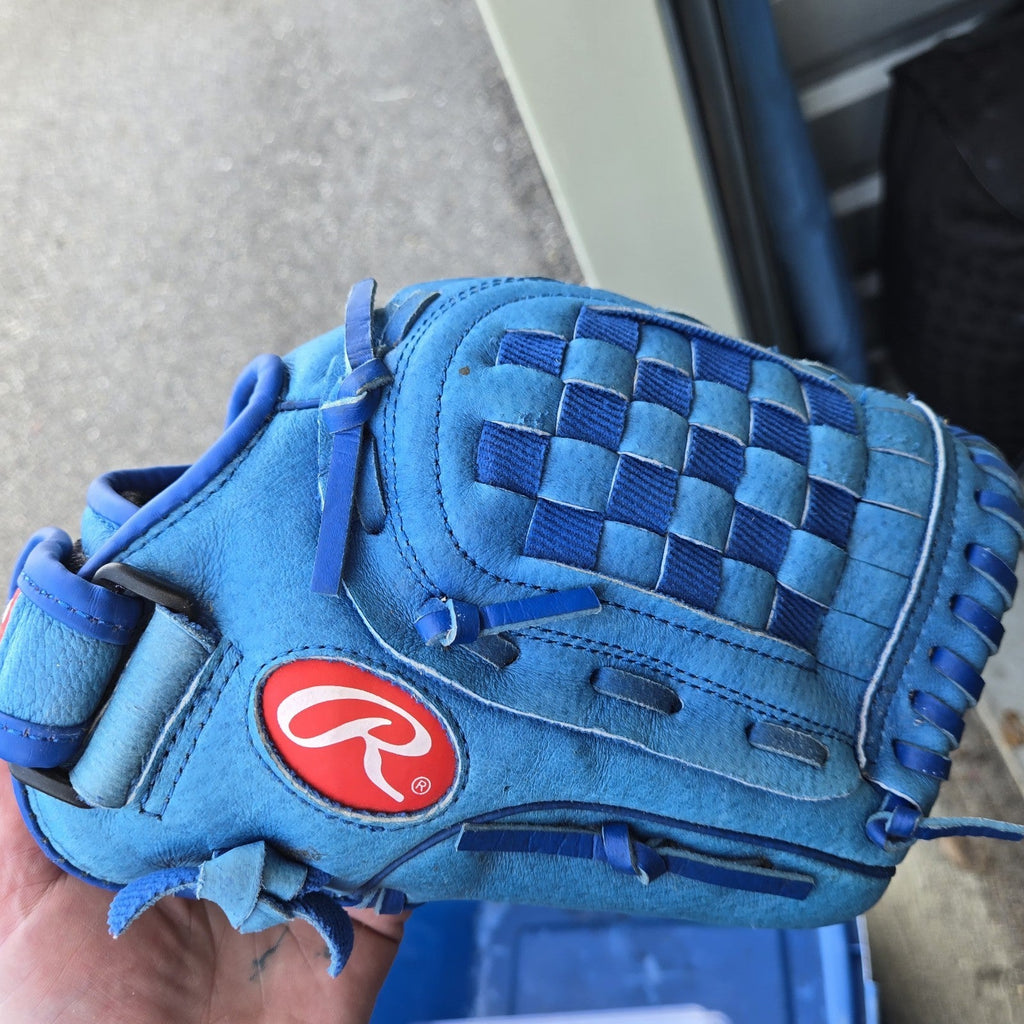 Rawlings H1150r Youth Baseball Glove Left Hand Blue 11.5” Basket Web
