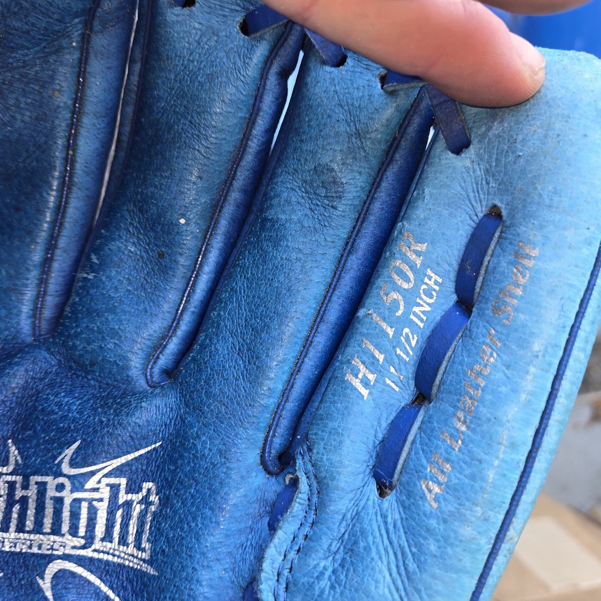 Rawlings H1150r Youth Baseball Glove Left Hand Blue 11.5” Basket Web
