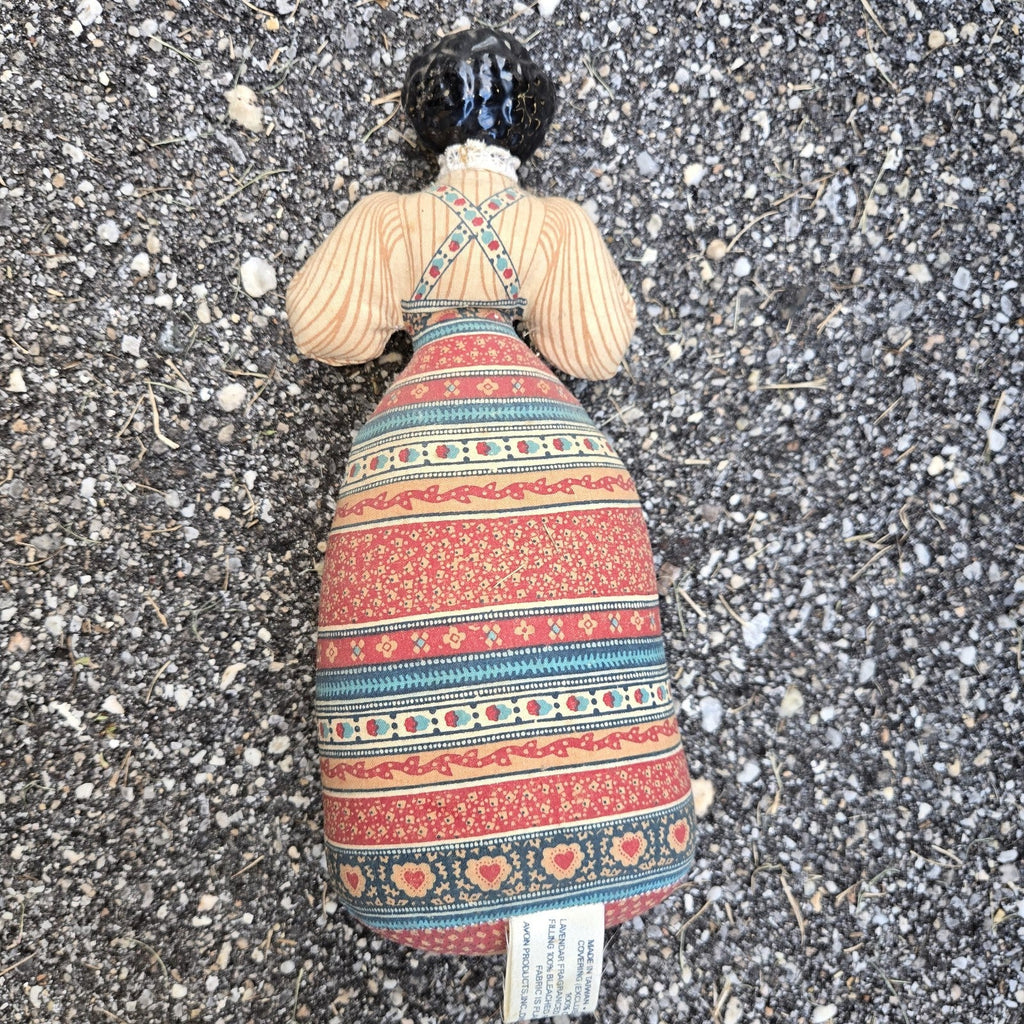 Vintage Avon American Heirloom Doll Cloth Body Porcelain Head Pin Cushion 10"