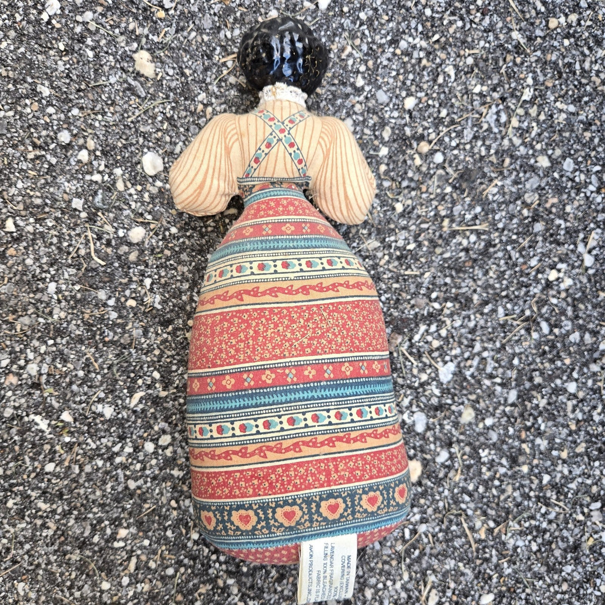 Vintage Avon American Heirloom Doll Cloth Body Porcelain Head Pin Cushion 10"