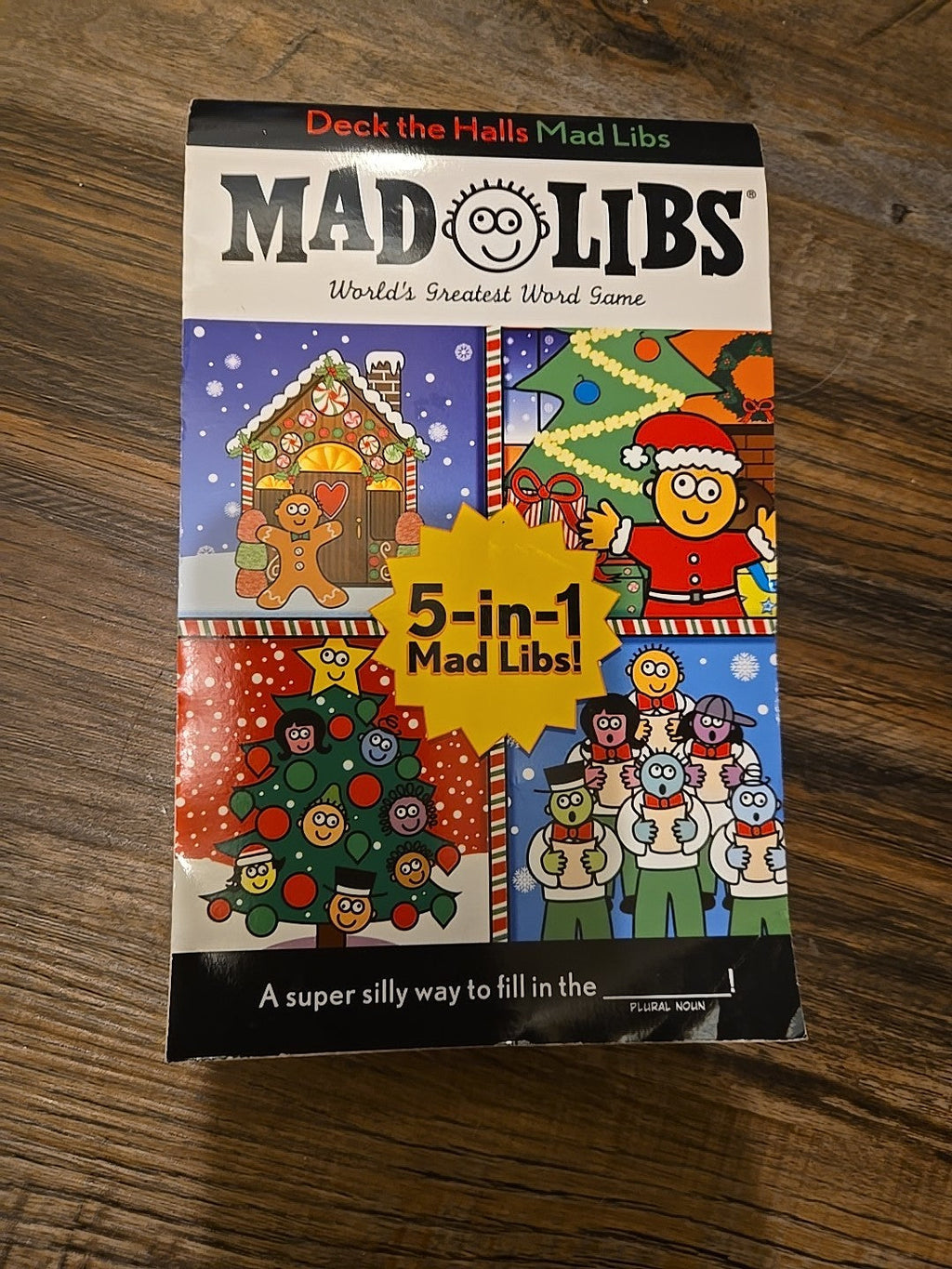 NEW 5-in-1 "Deck The Halls" MAD LIBS ~  World's Greatest Word Game Book for Play