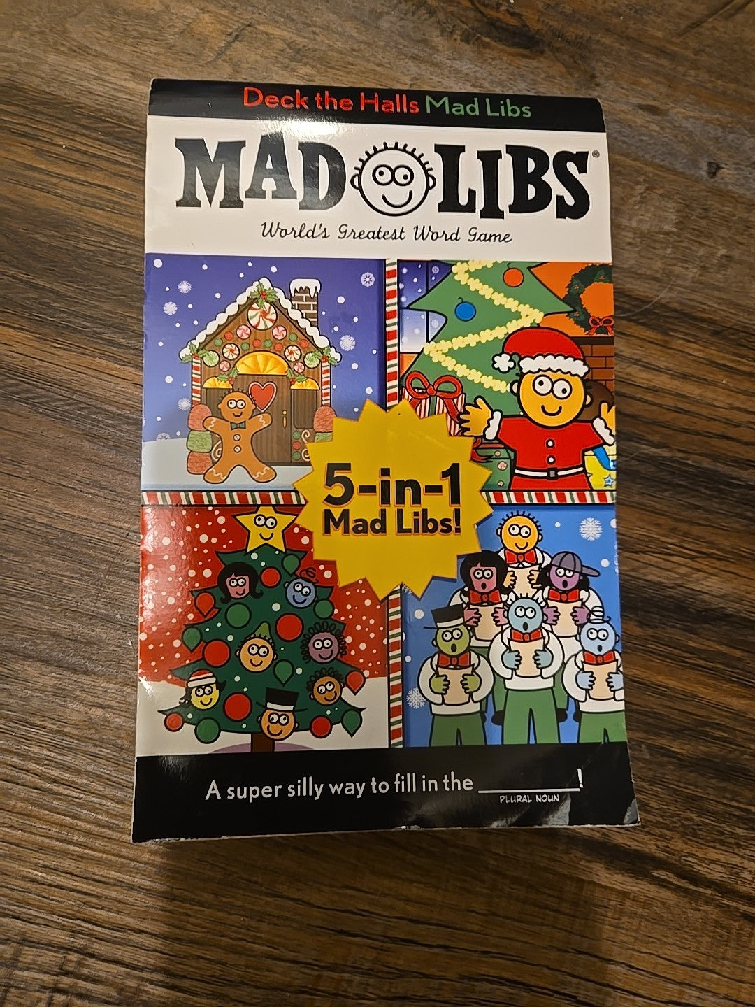 NEW 5-in-1 "Deck The Halls" MAD LIBS ~  World's Greatest Word Game Book for Play