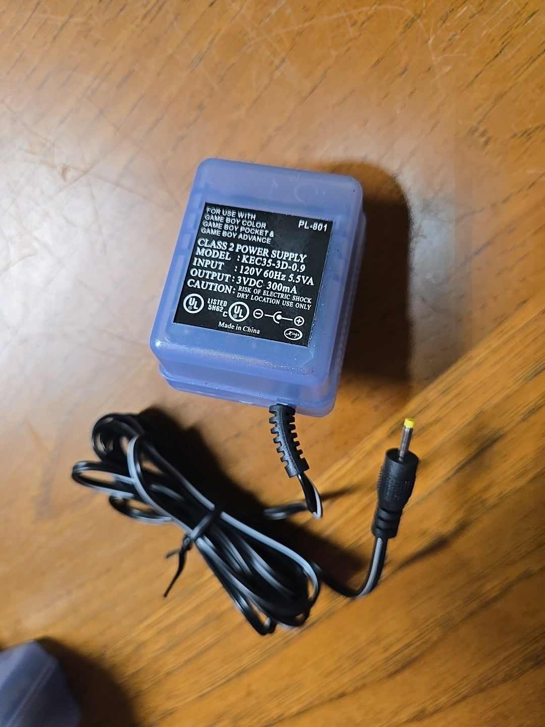 Game Boy Color Power Supply Adapter Tested Purple