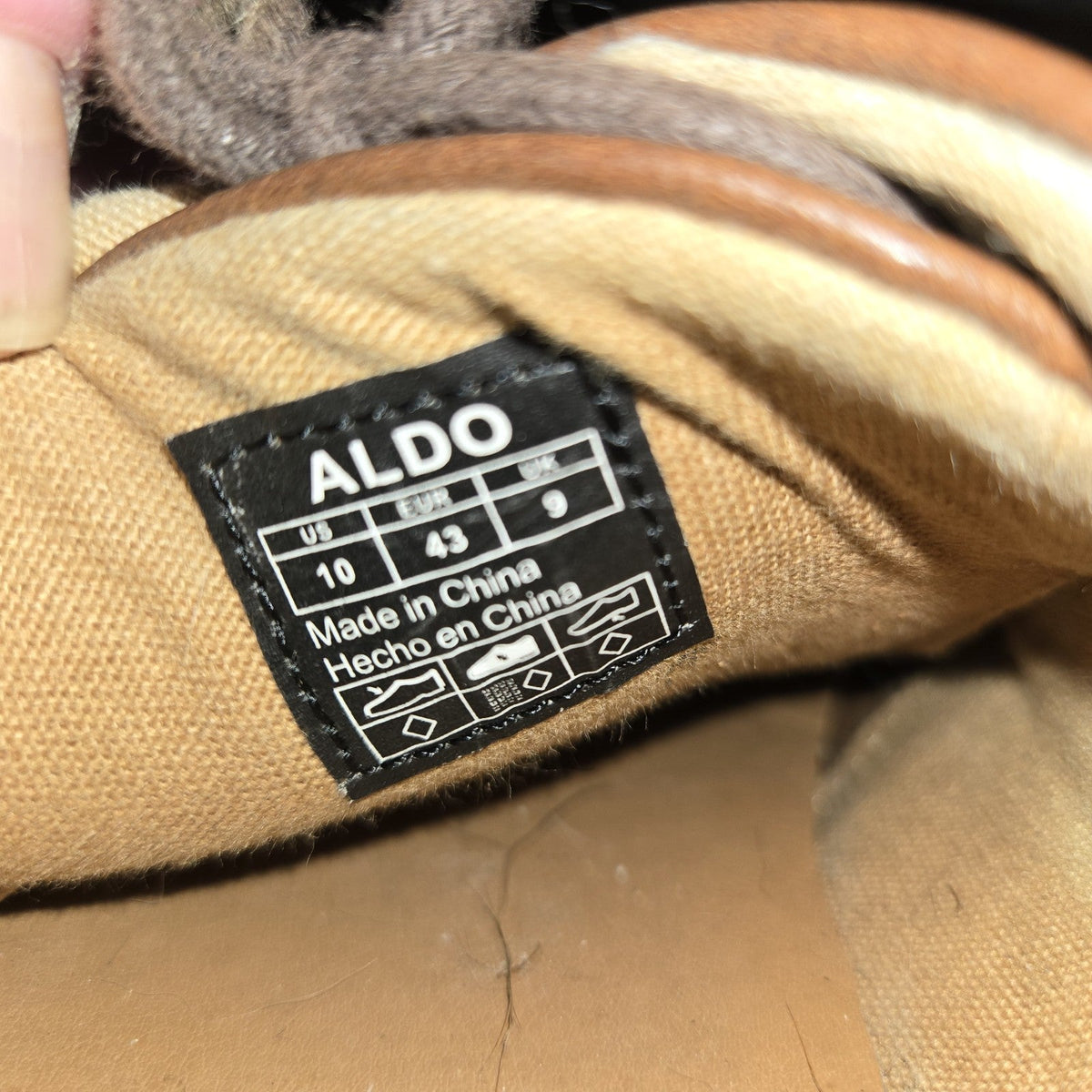Aldo Mens Sz 10 Dress Shoes Brown Lace Up Fashion Cap Toe