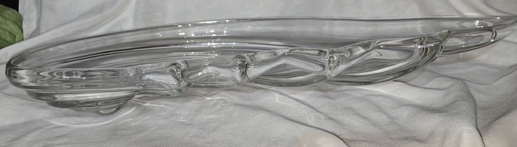 Mikasa Clearwater Crystal Wave Shell Nautilus Germany Serving Tray Bowl