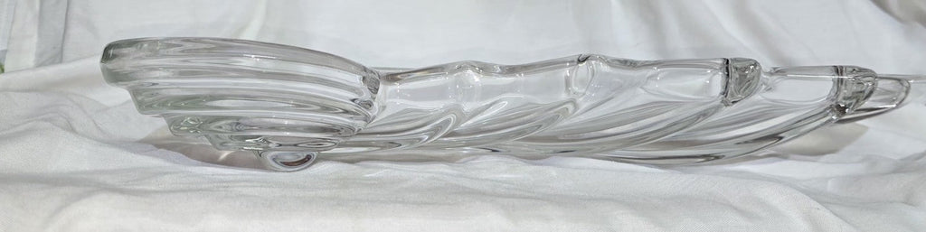 Mikasa Clearwater Crystal Wave Shell Nautilus Germany Serving Tray Bowl