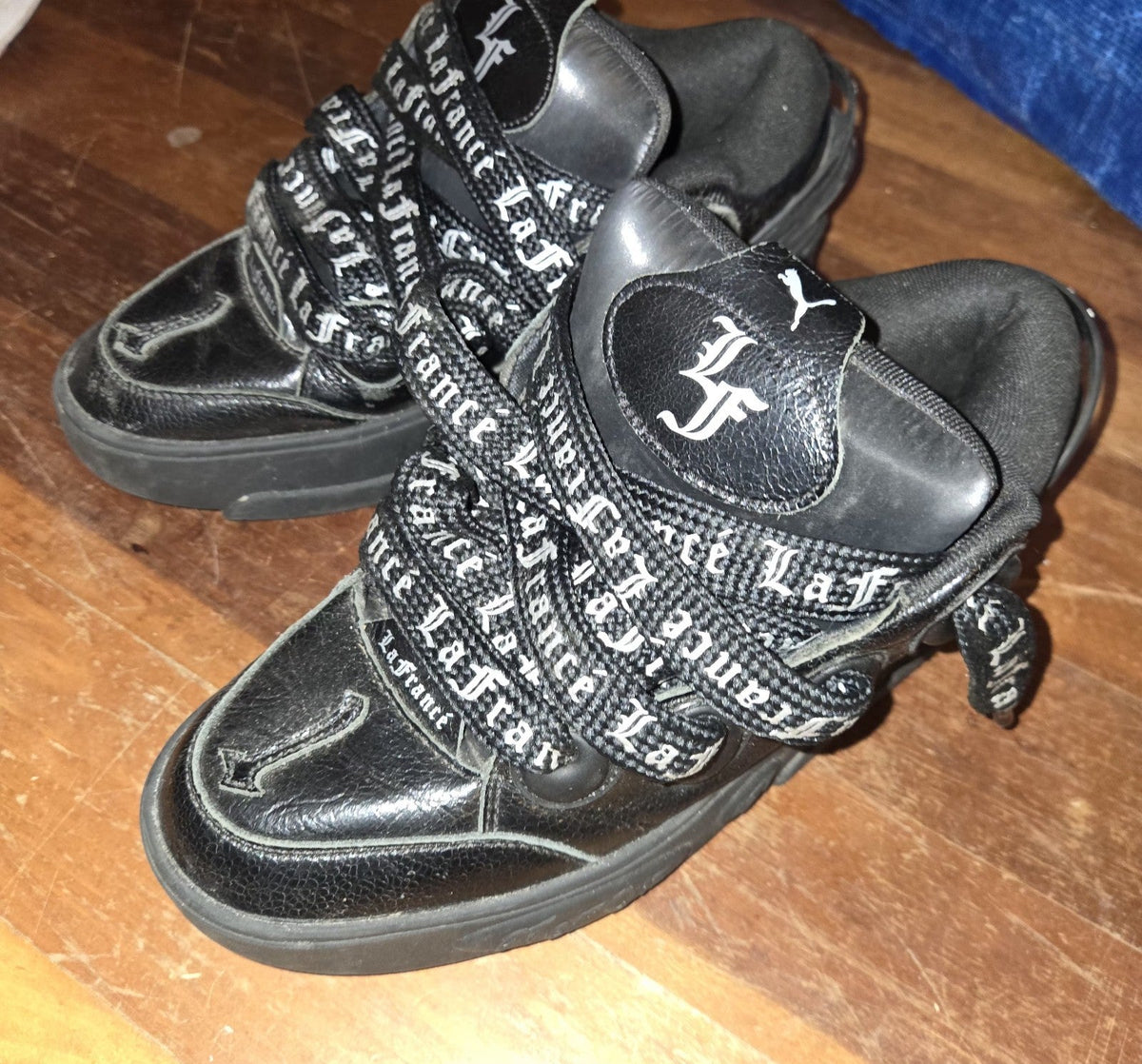 PUMA LaFrancé Written in Chrome Pack Low Top Leather Sneakers Black 311335-01