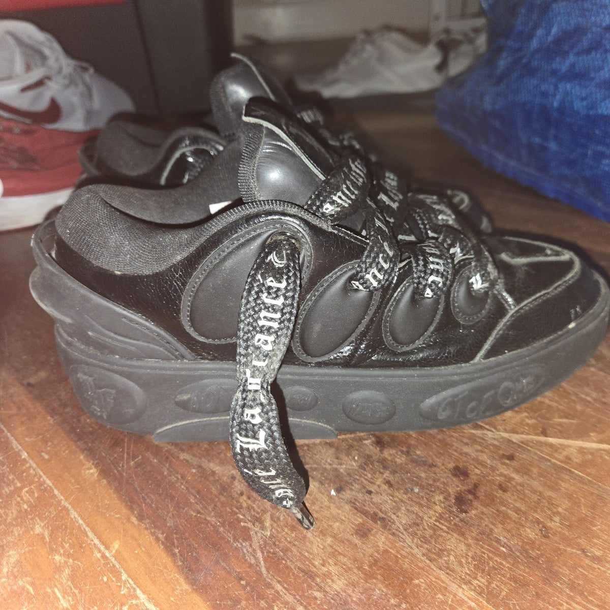 PUMA LaFrancé Written in Chrome Pack Low Top Leather Sneakers Black 311335-01
