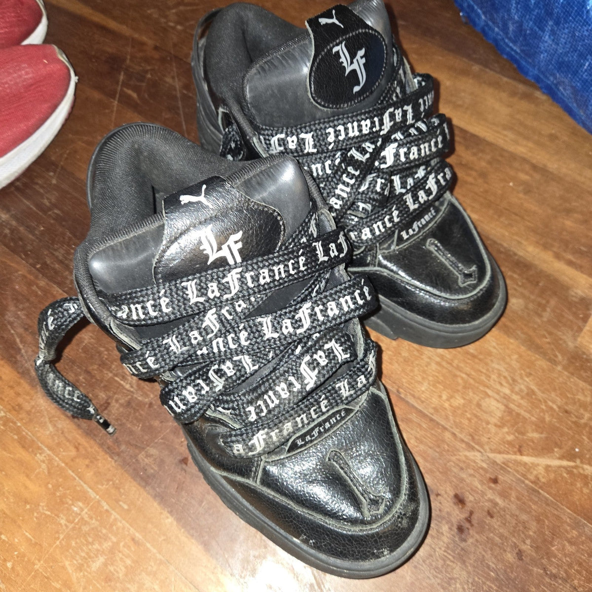PUMA LaFrancé Written in Chrome Pack Low Top Leather Sneakers Black 311335-01