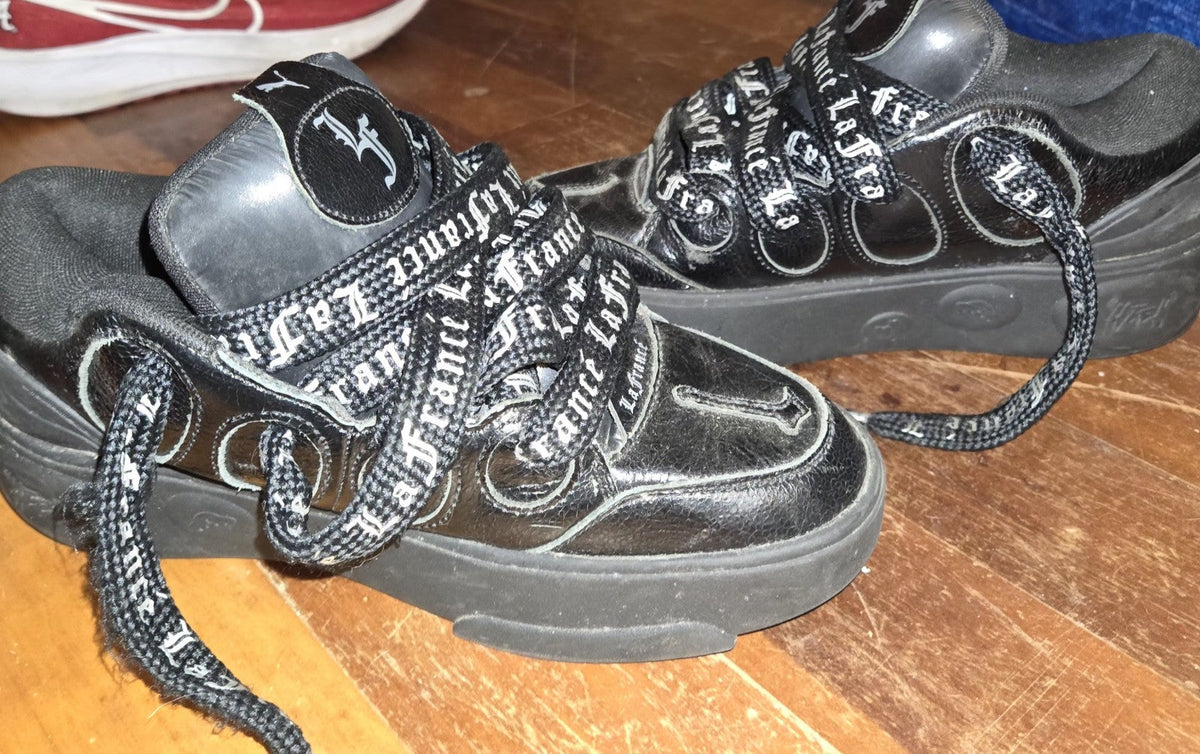 PUMA LaFrancé Written in Chrome Pack Low Top Leather Sneakers Black 311335-01