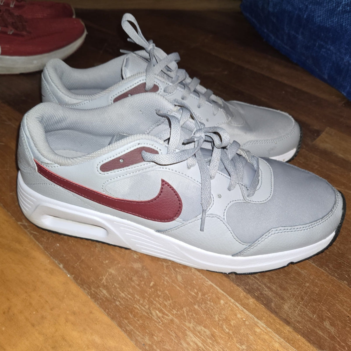 Nike Air Max SC Wolf Grey Dark Team Red CW4555-016 Shoes Sneakers Mens Size 12