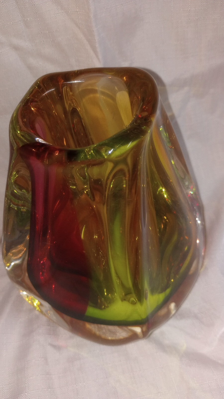 Paul Harrie Art Glass Vase, Sunrise River Series, Handblown, Signed