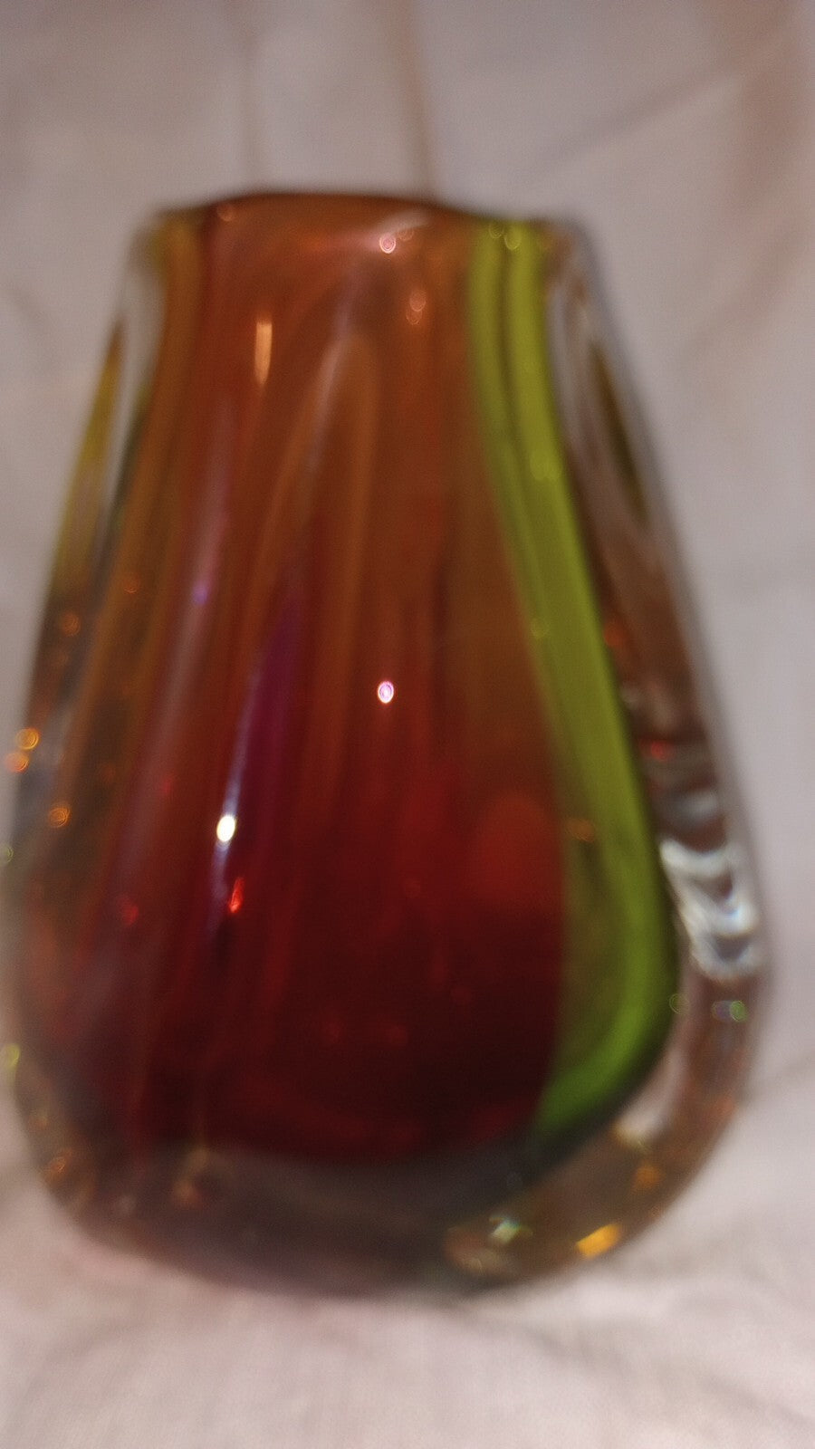 Paul Harrie Art Glass Vase, Sunrise River Series, Handblown, Signed