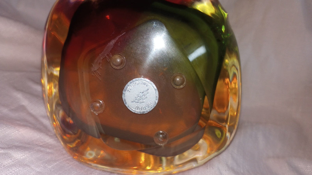 Paul Harrie Art Glass Vase, Sunrise River Series, Handblown, Signed