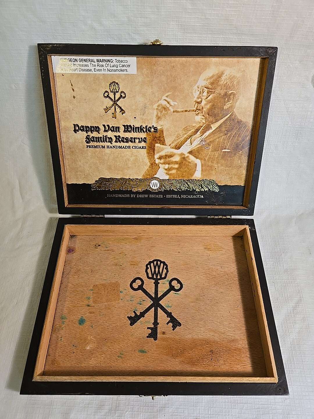PAPPY VAN WINKLE FAMILY RESERVE TORO BY DREW ESTATE EMPTY WOODEN CIGAR BOX