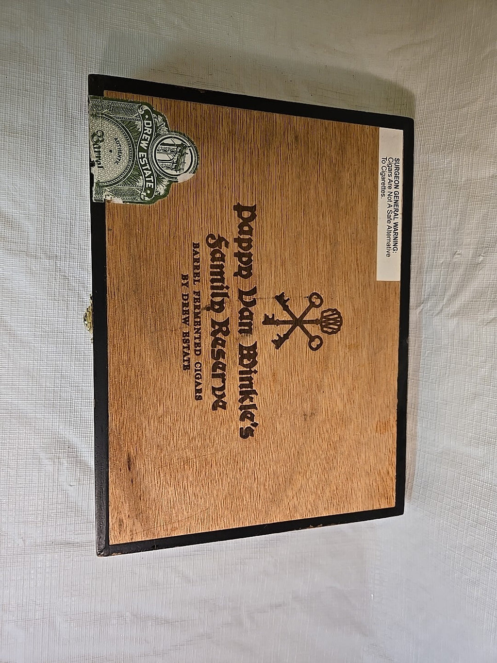 PAPPY VAN WINKLE FAMILY RESERVE TORO BY DREW ESTATE EMPTY WOODEN CIGAR BOX