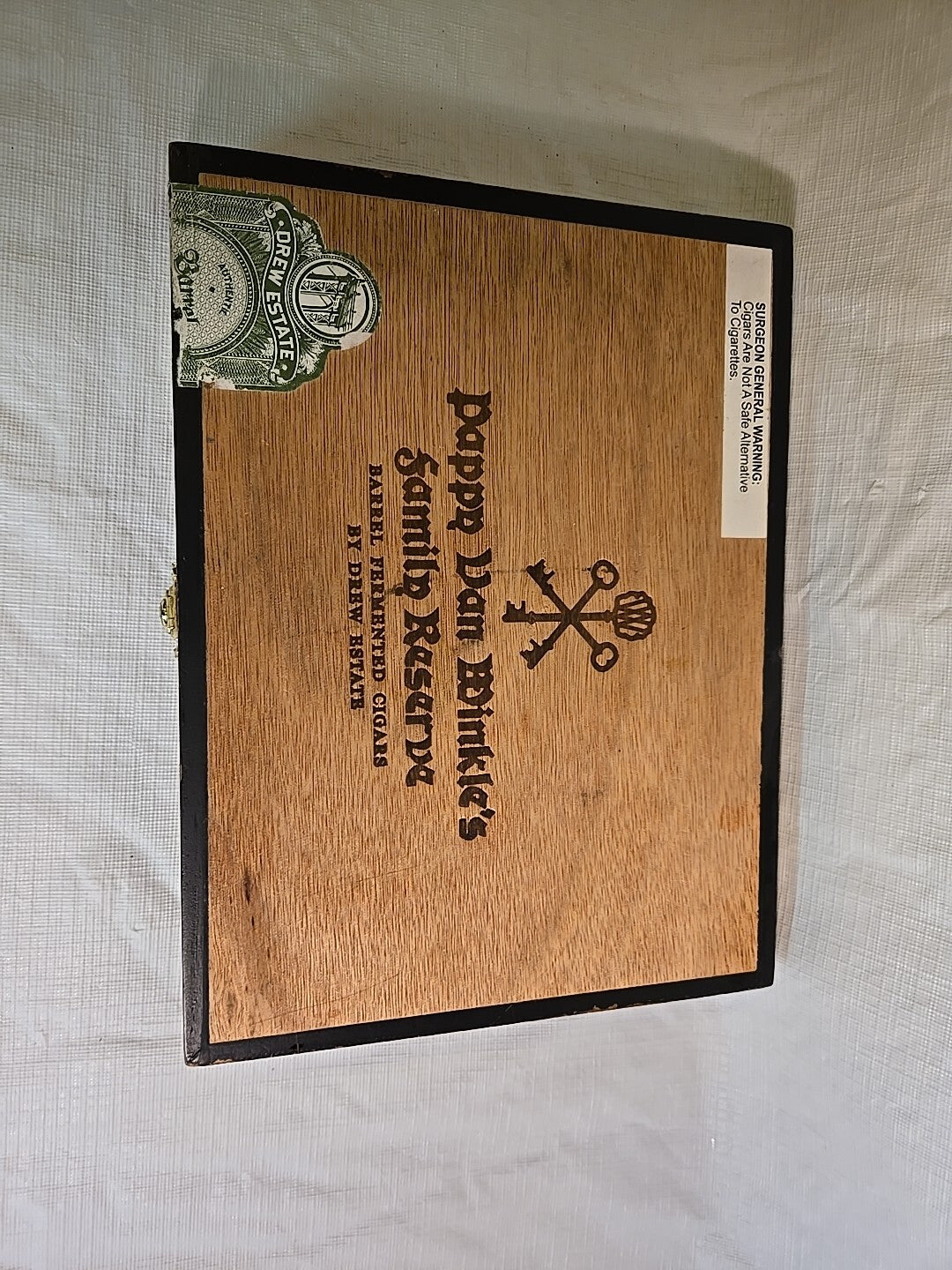 PAPPY VAN WINKLE FAMILY RESERVE TORO BY DREW ESTATE EMPTY WOODEN CIGAR BOX