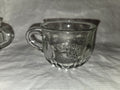 Set Of 5 Punch Cups 7 oz.  tea cup cocktail glasses clear fruit design vintage