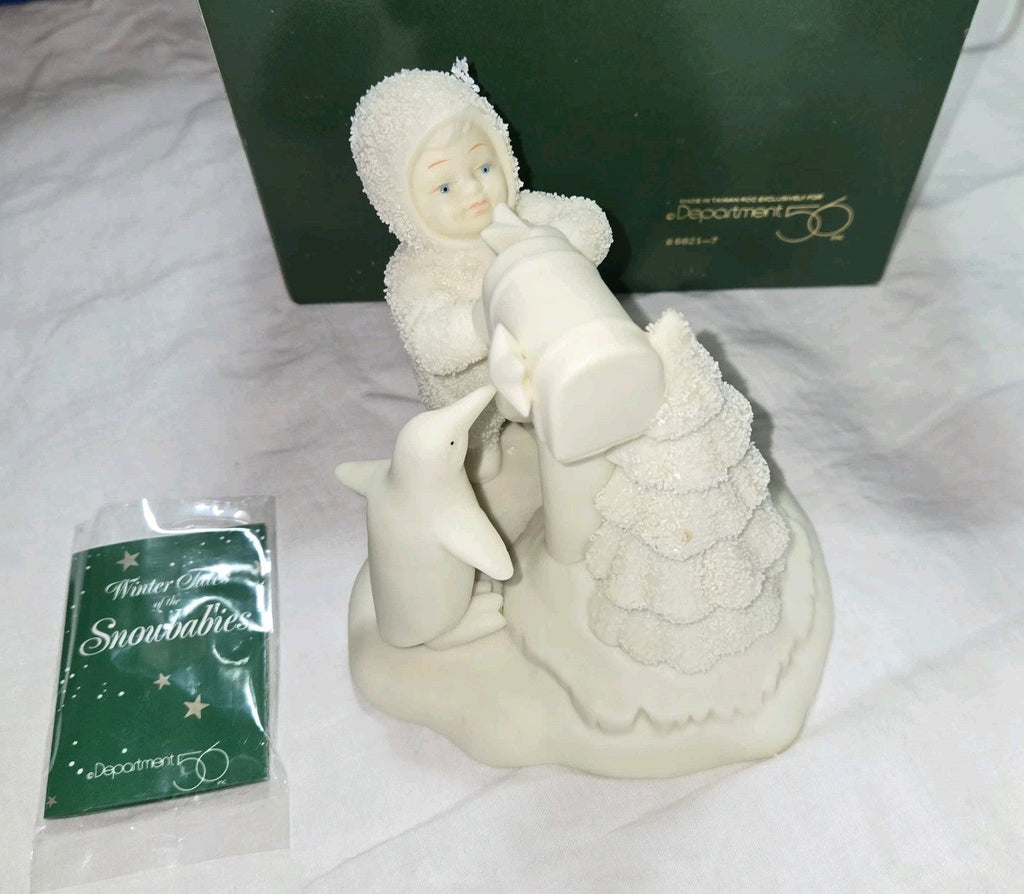 Snowbabies dept 56  " You didn't forget me" retired vintage figurine
