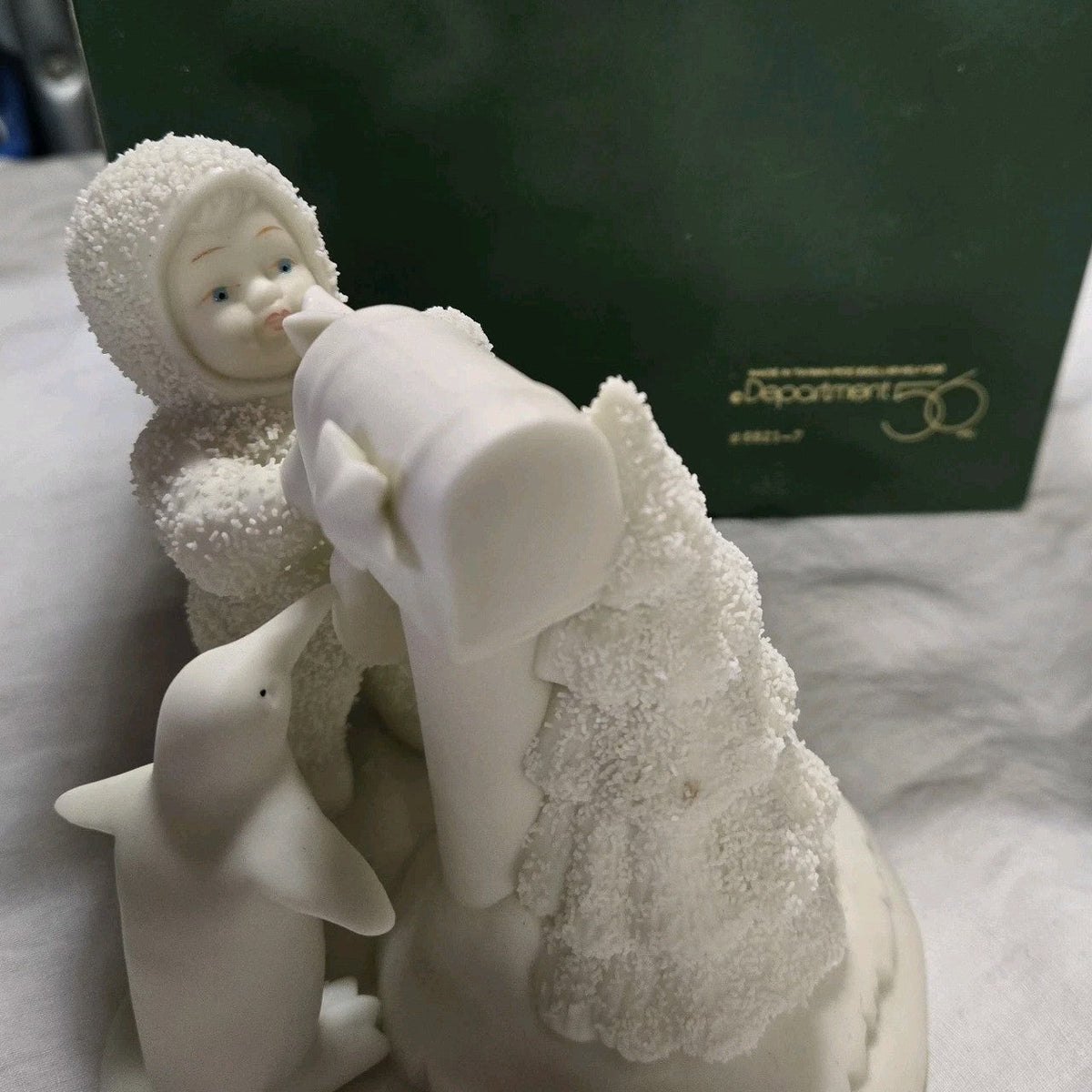 Snowbabies dept 56  " You didn't forget me" retired vintage figurine