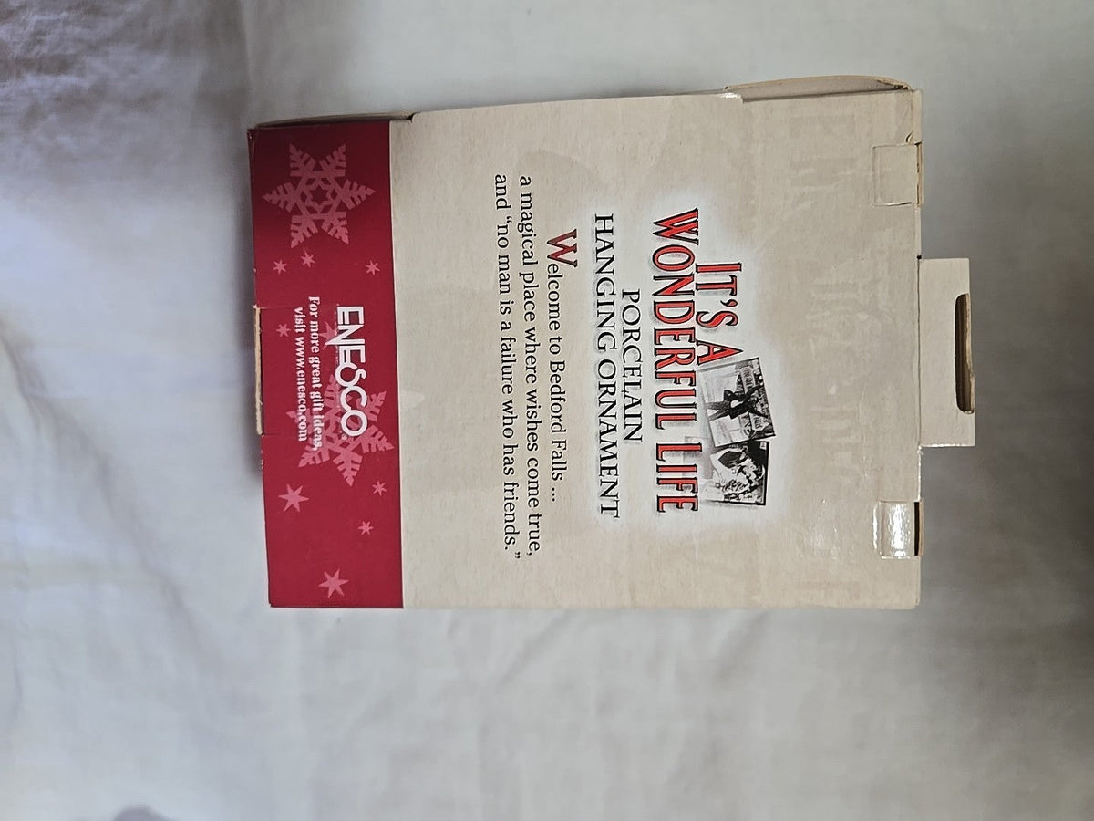 ENESCO Ornament 2003 IT'S A WONDERFUL LIFE Porcelain ANGEL BELL Each Man's.. H81