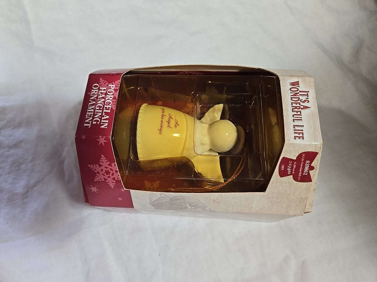 ENESCO Ornament 2003 IT'S A WONDERFUL LIFE Porcelain ANGEL BELL Each Man's.. H81