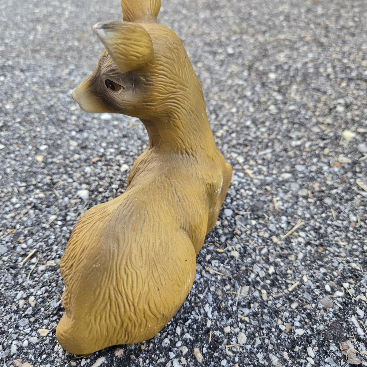 Vintage Flocking Deer Fawn figurine 6inch -made in Japan