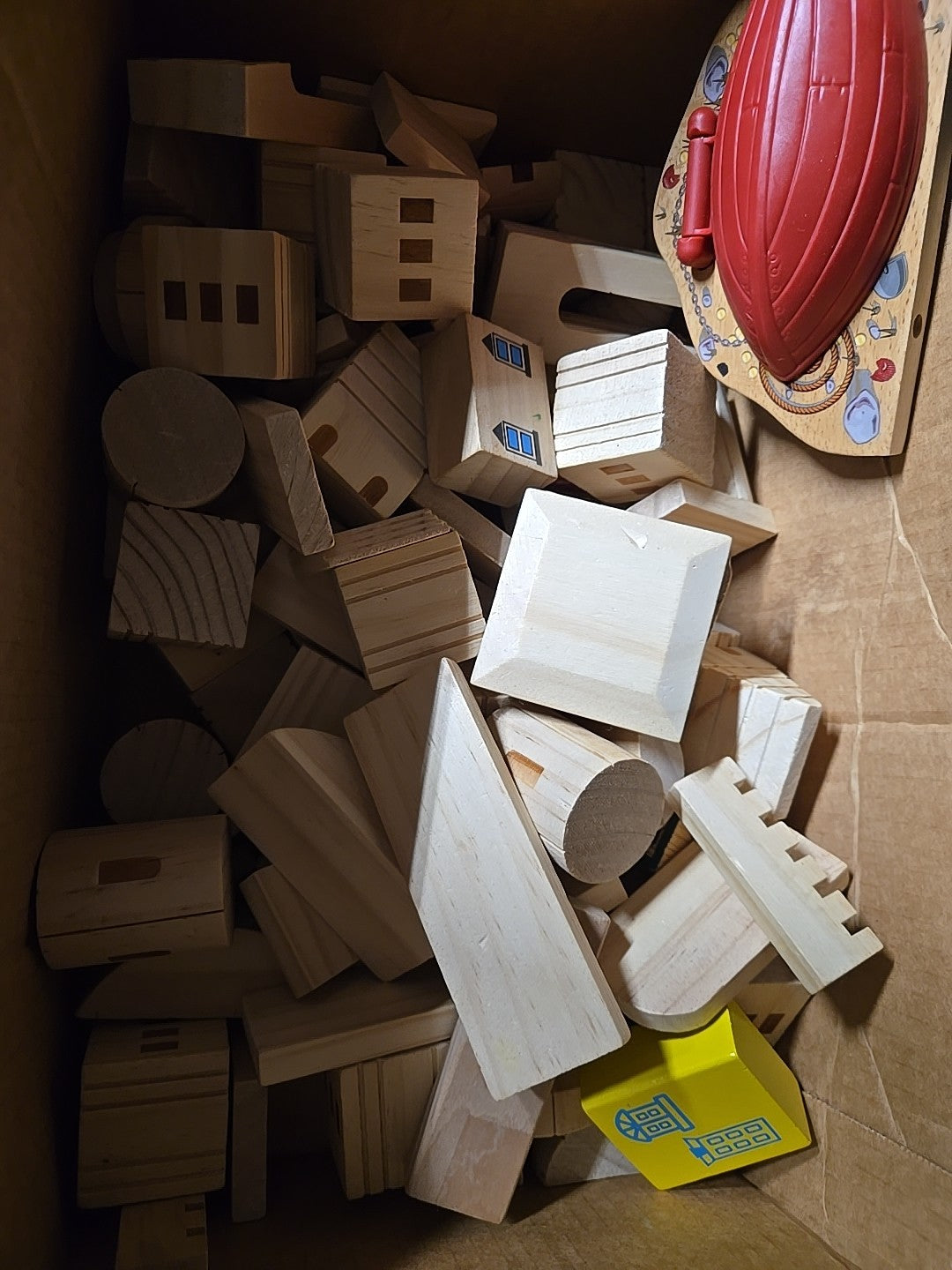 FAO Schwarz  Wooden Castle Building Blocks Partial Set. No Box.