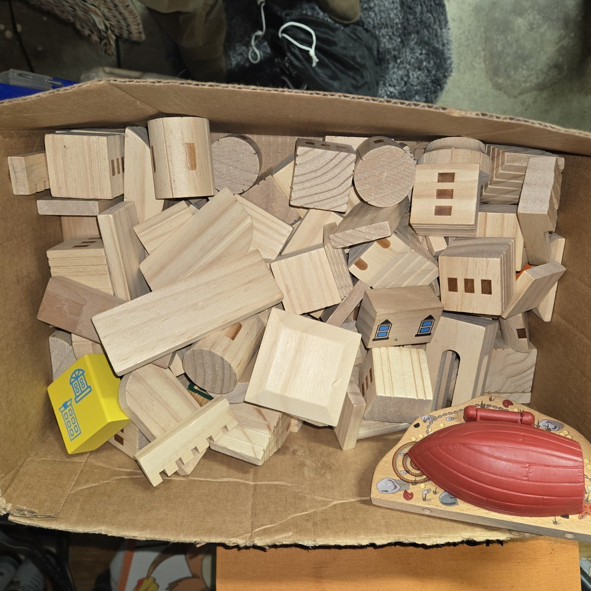 FAO Schwarz  Wooden Castle Building Blocks Partial Set. No Box.