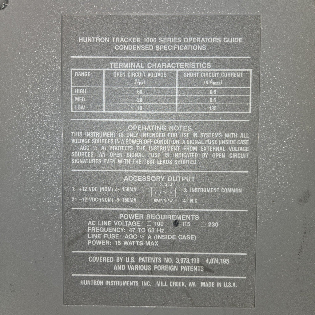 Huntron 1000 Tracker Component Tester Circuit Analyzer