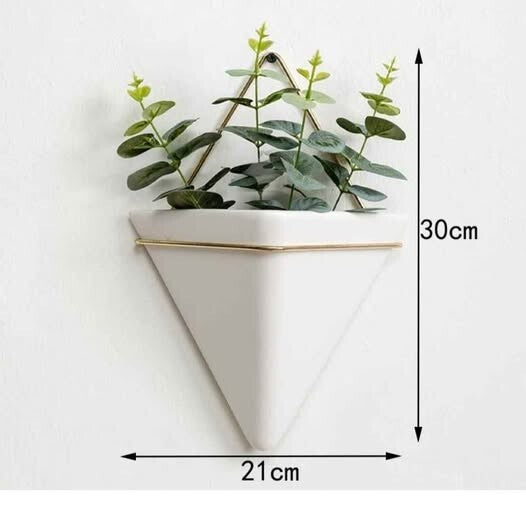 UMBRA TRIGG Hanging Wall Vessel Geometric Ceramic Planters 2 Sets of 3 sizes