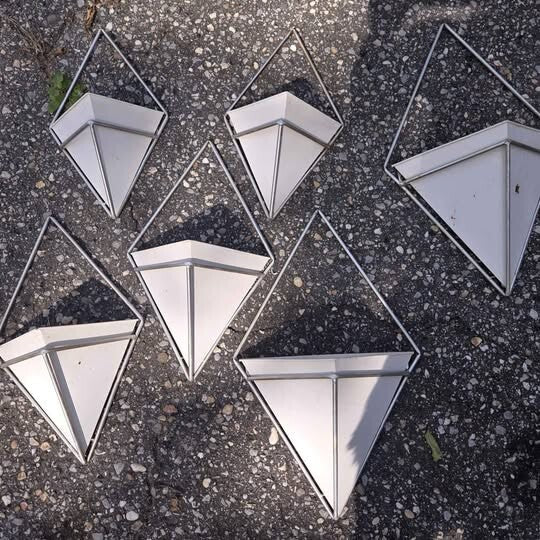 UMBRA TRIGG Hanging Wall Vessel Geometric Ceramic Planters 2 Sets of 3 sizes