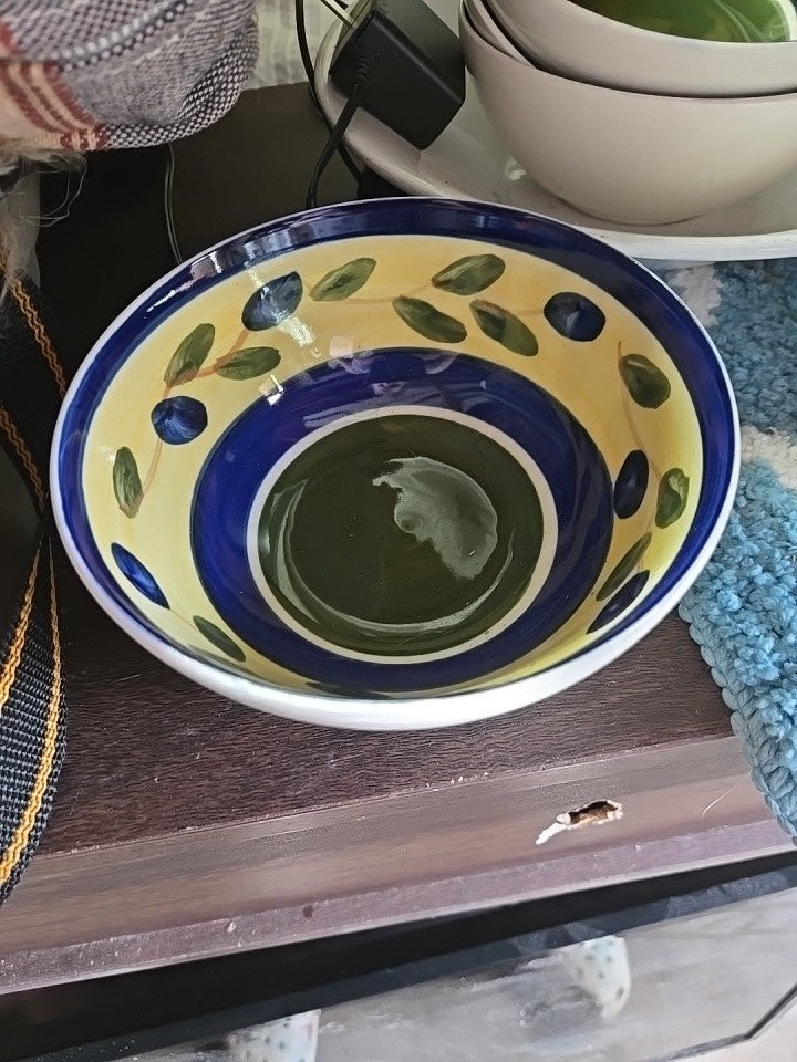 Set of 4 Vintage Alco 6 Inch Hand Painted Cereal Bowls Made in