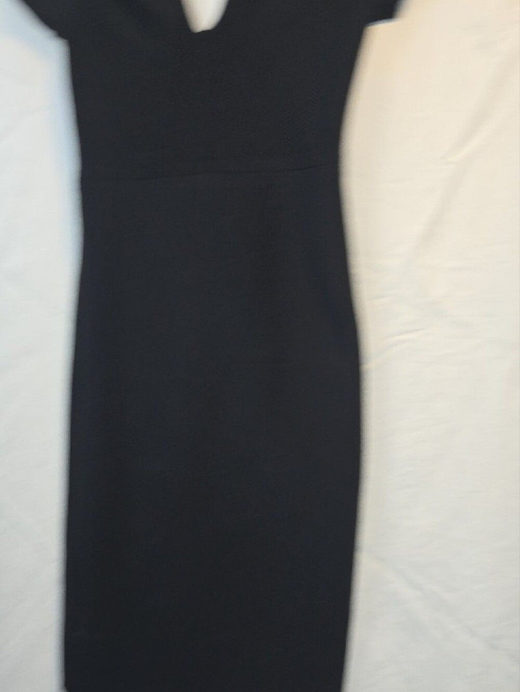 BCBGMaxAzria Black V-Neck Crisscross Back Bodycon Mini Dress