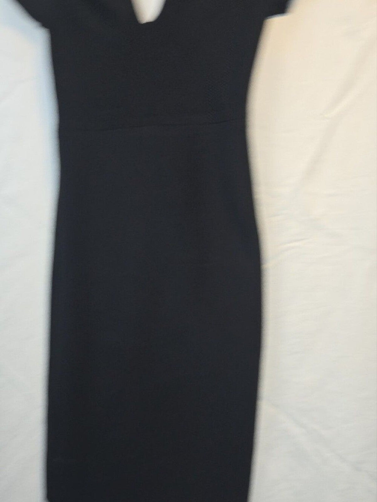 BCBGMaxAzria Black V-Neck Crisscross Back Bodycon Mini Dress