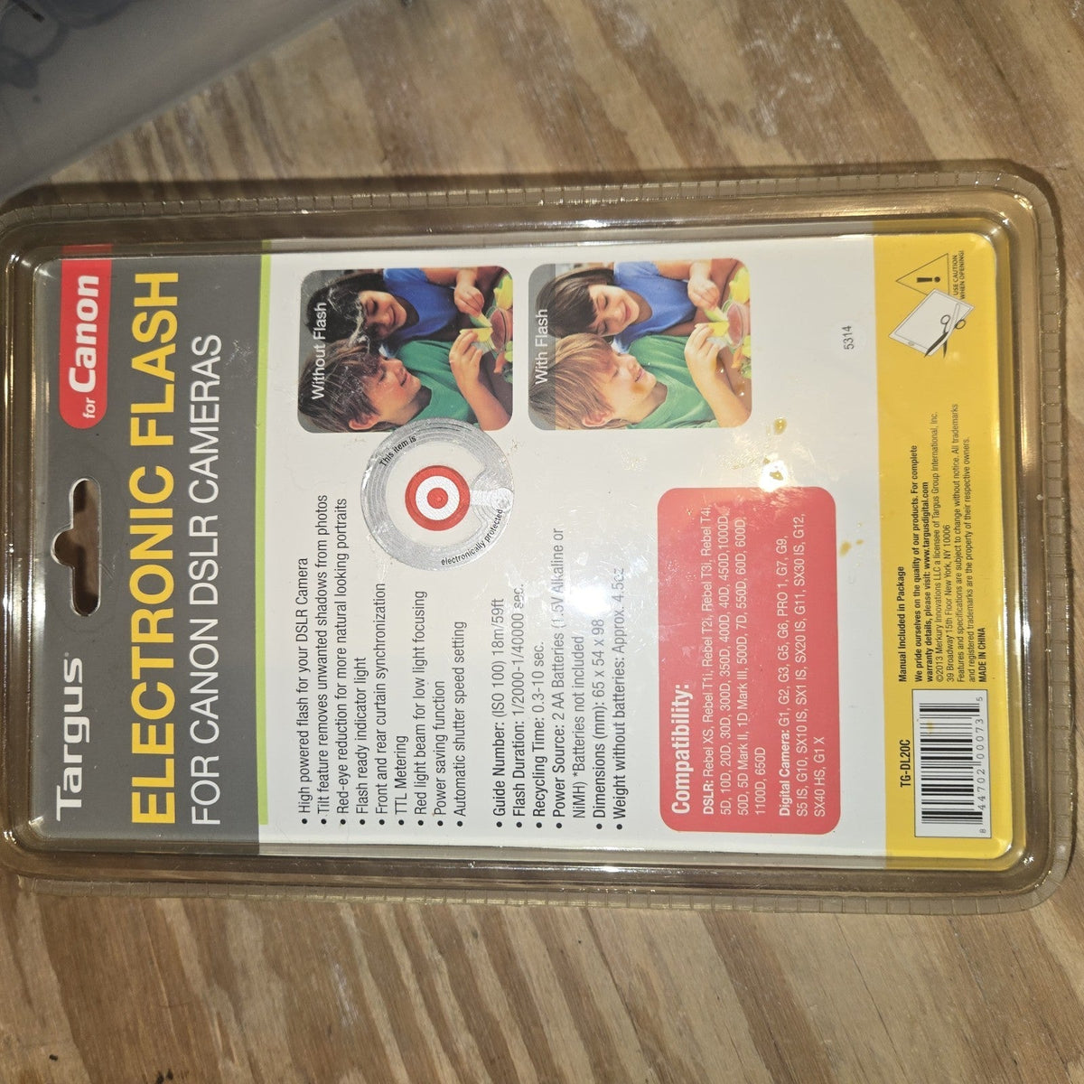 Targus Electronic Flash For Canon DSLR Cameras TG-DL20C NEW Sealed