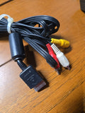 PlayStation Composite Video Cable Black SCPH-10060 PS1 PS2 OEM *NICE*